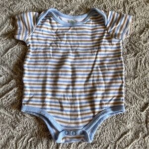 4 for 16$ Okie Dokie Blue and Tan onesie Soft Cotton Stripes